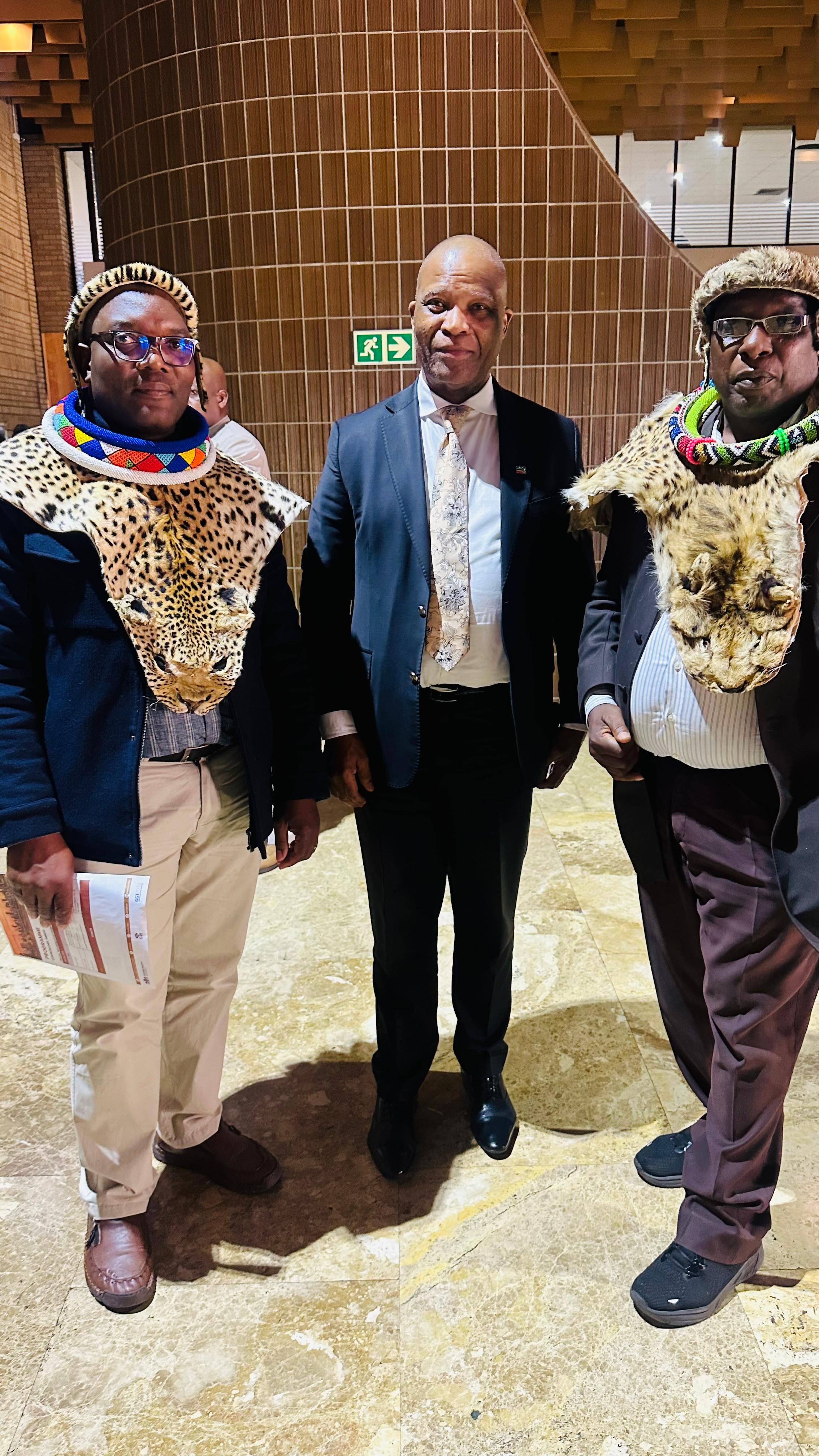 Royal Council Leaders in Leopard Regalia